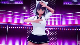 【MMD R-19 year old SEX DANCE】HOT CUNT WITH MOUTH SHOWS HER SEX DESIRE 強烈な女の子[MMD R-18]