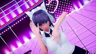 【MMD R-19 year old SEX DANCE】HOT CUNT WITH MOUTH SHOWS HER SEX DESIRE 強烈な女の子[MMD R-18]