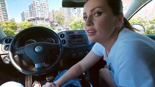 Her bondage, drink cum into the vehicle
