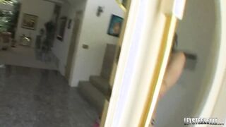 Dark Haired Hot Sandra Romain Butt Banged! By Lex Steele Inside Interracial Threesome!