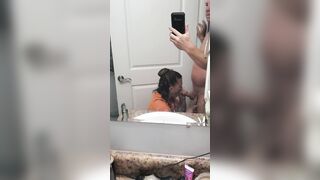 Milf blows my penis before work