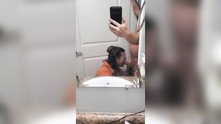 Milf blows my penis before work