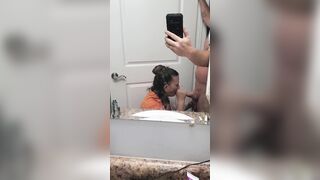 Milf blows my penis before work