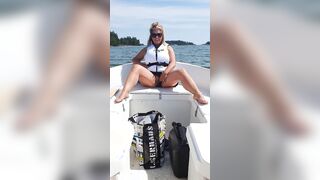 Flashing cunt on a boat trip