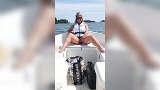 Flashing cunt on a boat trip