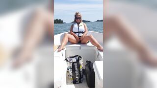 Flashing cunt on a boat trip