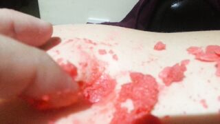 having fun with goddess wax deep navel