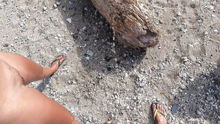 I piss at the beach into front of my beach neighbors and make him piss holding his dick it disturbs