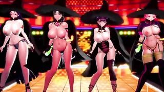 【MMD R-eighteen SEX DANCE】DANCING GIRLS LAY ON THEIR LONG NALG激しいセックス[MMD R-18]