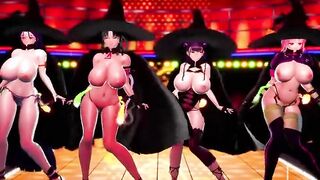 【MMD R-eighteen SEX DANCE】DANCING GIRLS LAY ON THEIR LONG NALG激しいセックス[MMD R-18]