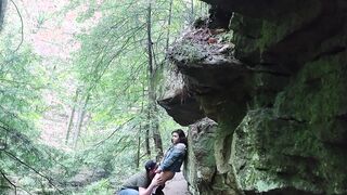 Hotwife takes penis unprotected into the woods