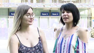 Dyke Lovers Play With a Glass Vibrator