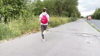 Gina Gerson was caught and nailed for unlegal public pee