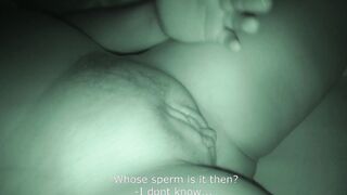 At night ghost fucking my long boobed ex-wife and creampied