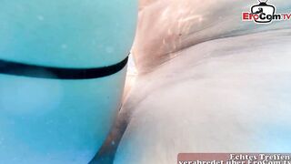 HISPANIC TOURIST 18 UNDERWATER SEX INTO OUTDOORS POOL AT GERMAN