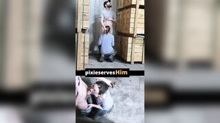 Are You Going to Cum on me or inside me? Risky Quickie at Work