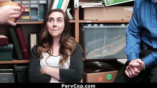 Adorable Teens Unwillingly Blows 2 Officer's Cocks to Got Her