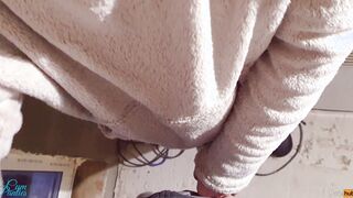 Lusty co-worker creampied after working