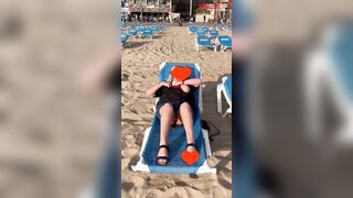 Having Fun on an empty outdoor beach.