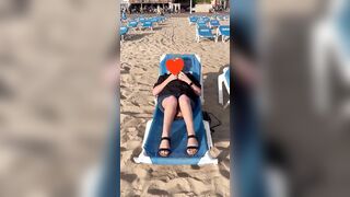 Having Fun on an empty outdoor beach.