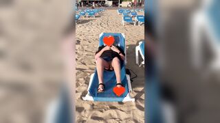 Having Fun on an empty outdoor beach.