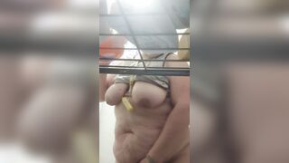 Cougar plays with her self