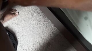 She wanted cum on her dry soles