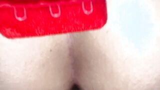 Tease hubby while having fun with myself with toy until he fucks me from behind