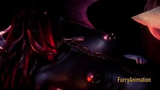 Furry Anime 3D - three Way Doble Penetration