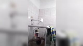 brazillian couple showing ex-ex-wife in the shower