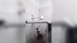 brazillian couple showing ex-ex-wife in the shower