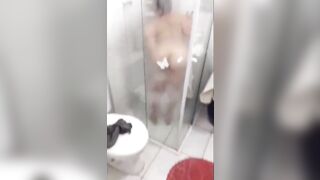 brazillian couple showing ex-ex-wife in the shower