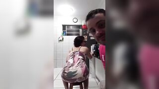 brazillian couple showing ex-ex-wife in the shower