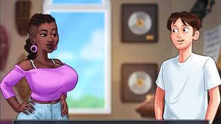 Summertime Saga - African Teacher gets banged by her school sluts