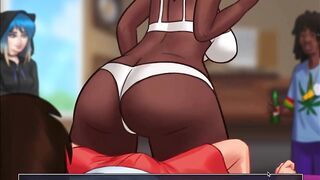 Summertime Saga - African Teacher gets banged by her school sluts