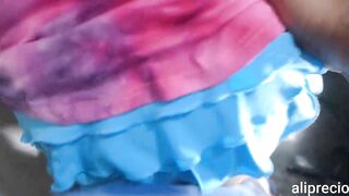 Latina ass receives huge load of cum next to Christmas