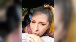 Bored cougar give RoadHead to her EX!