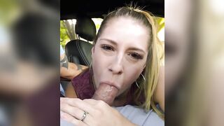 Bored cougar give RoadHead to her EX!