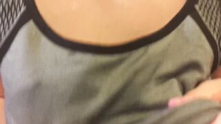 Sports bra titfuck leads to cum explosion