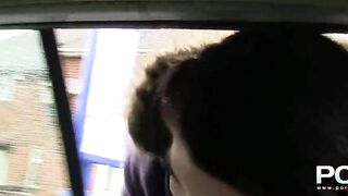Hot dark hair goddess Lucia Love pissing inside outside