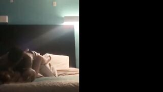 Cute Latina sucks and fucks a long ebony dick