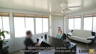 LOAN4K. Blue-eyed Hottie is nailed on the desk because needs cash