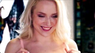 Long Boobed Blonde Gets Some Vitamin C Before Taking Some Vitamin