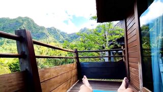 Dirty Hard Vacation Sex for babe Horny Dark Haired and her BF