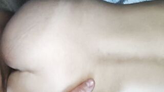 a quickie with a friend, testicles unloading before work