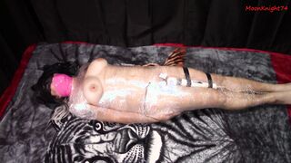 Mummified with electro and a toy struggling to orgasm