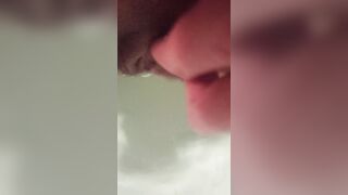 I masturbate underwater into the WC with a crazy hot erect clit