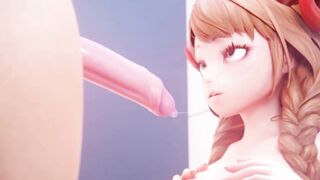 Succubus skank fucks with lucky dude into the WC [Tyviania]