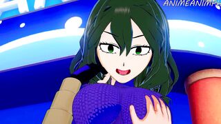 My Hero Academia Anime: Setsuna Tokage Blows Midoriya Izuku's Huge Penis