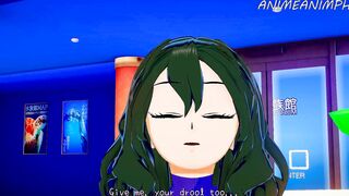 My Hero Academia Anime: Setsuna Tokage Blows Midoriya Izuku's Huge Penis